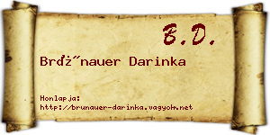 Brünauer Darinka névjegykártya
